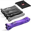 Pull Up Weerstandsband Elastiek band Fitness + Trainingsgids – Latex Optrek Powerband | Omhoog trekken Optrekhulp…