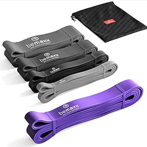 Pull Up Weerstandsband Elastiek band Fitness + Trainingsgids – Latex Optrek Powerband | Omhoog trekken Optrekhulp…