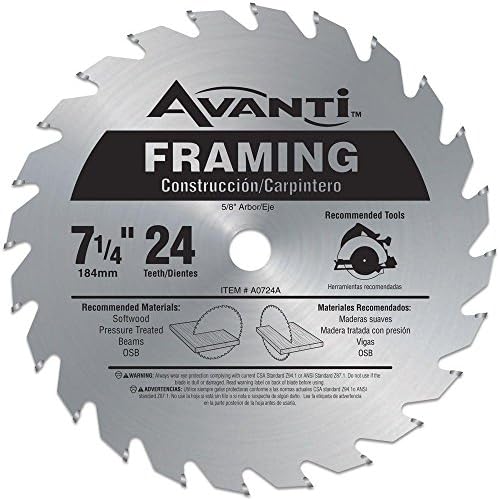 7-1/4 in. x 24 Tooth Framing Circular Saw Blades ((4-Pack))