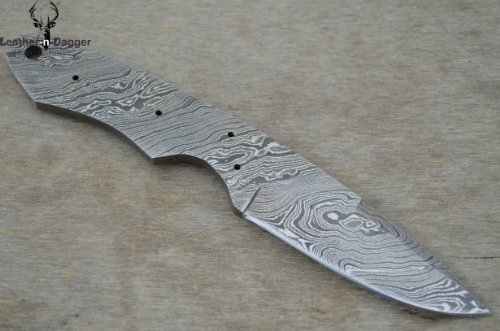 Leather-n-dagger | Professional Custom Handmade Damascus Steel Blank Blade for Knife Making Supplies Ldb49