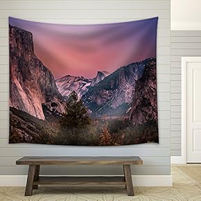 Beautiful Scenery in Yosemite National Park - Fabric Wall Tapestry Home Decor - 51x60 inches