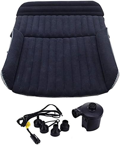 BHMOTORUS Mobile Inflation Travel Thicker Back Seat Cushion Air Bed for SUV,SUV Mattress Air Bed Portable Car Bed for Outdoor Traveling,Free Electric Air Pump