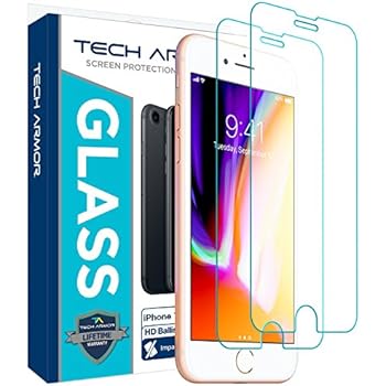 Tech Armor Ballistic Glass Screen Protector for Apple iPhone 6 / 6S, iPhone 7, iPhone 8 (4.7