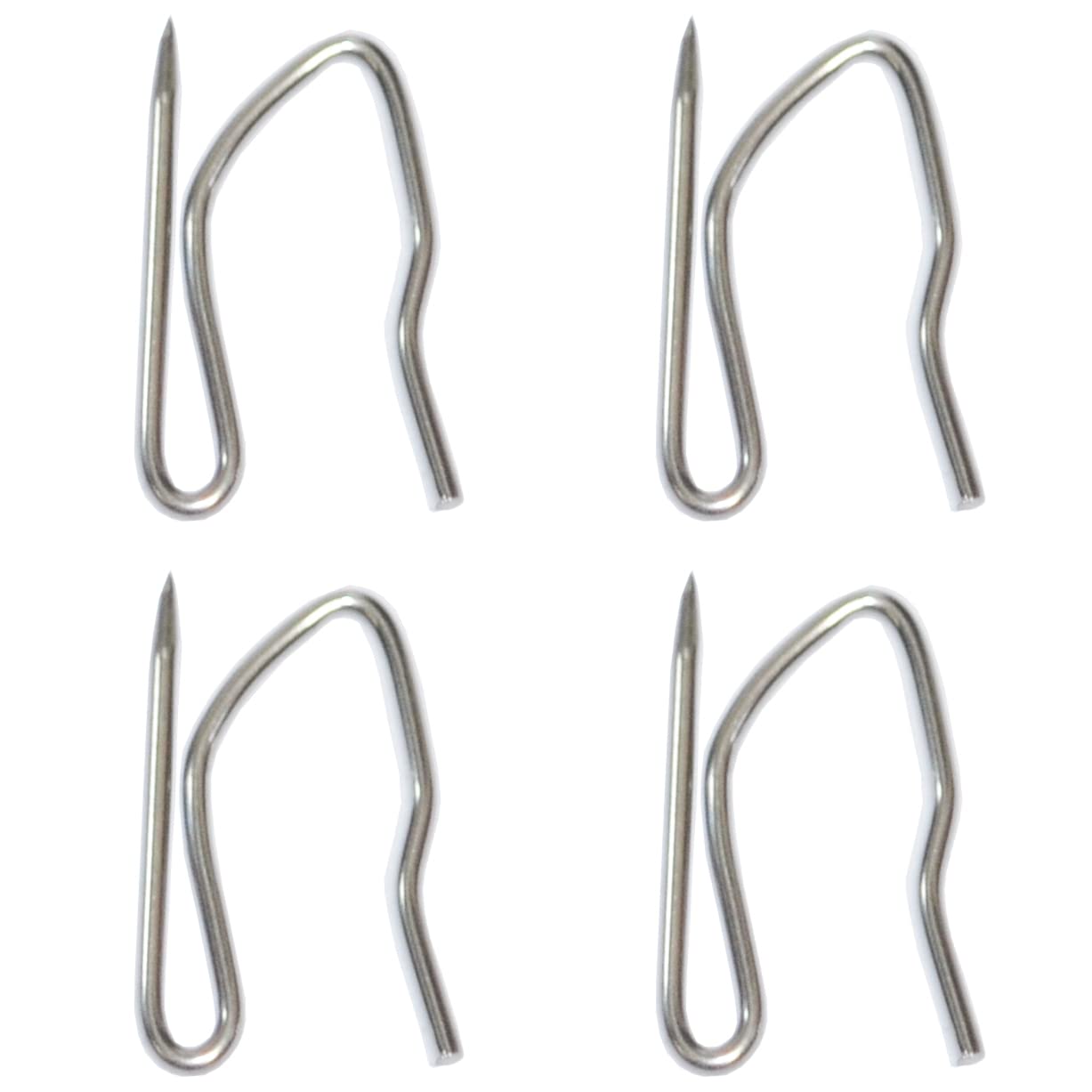 100 PCS Stainless Steel Curtain Hook Pins,Drapery Pin Hooks