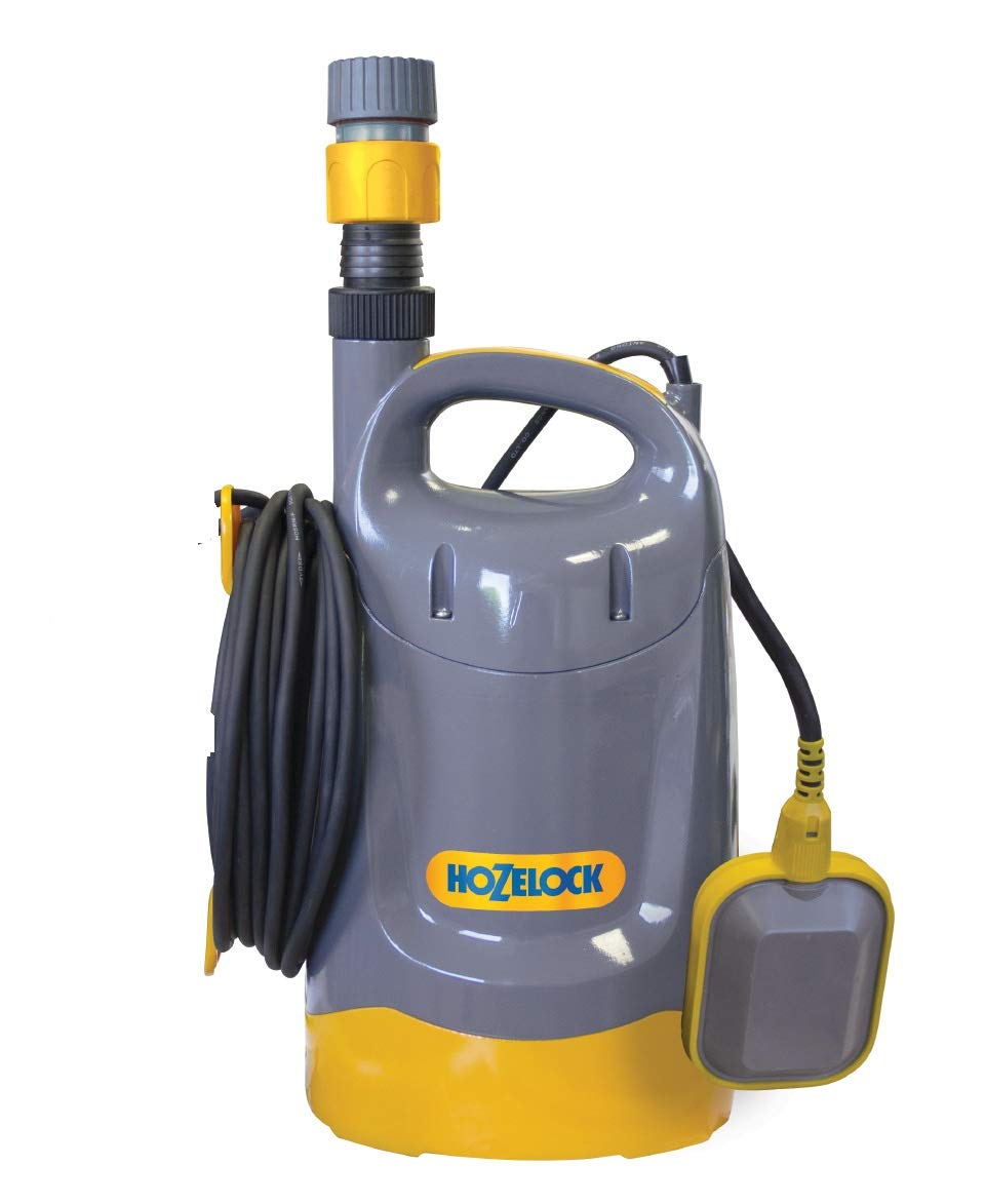 HOZELOCK - Submersible Flood Pumps Flowmax 7500 : For Clear or Dirty Water, Fully Equipped (Compatible Ø 15/19/25/32mm Hoses), Max Immersion Depth of 7m, Pumps up to 7500 LPH: Ready to Use [76020000]