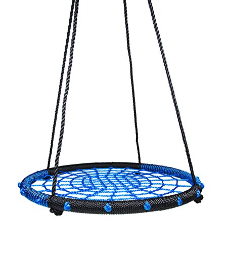 40 INCH Swing PREMIUM SPIDER WEB Swing PLAYGROUND SWING BLUE - Preassembled, Replacement swing,Tree Swing, Children s Swing, Easy Installation