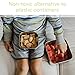 U Konserve - Divided To-Go, Stainless Steel with Removable Dividers, Multiple Containers in One, Ideal for Lunches, Picnics and Travel, Dishwasher Safe (Medium, Sky)
