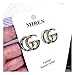 tianshiya Women's Fashion Earrings Double T Designed Ear Stud with Multi-Options (GG-Shinny)