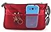 Periea Chelsy Purse Organizer Insert with Handles & 13 Pockets - 3 Sizes (Red, Large)