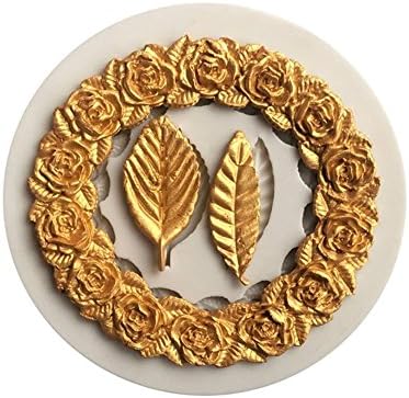Wreath Decoration Clay Silicone Mold, Fondant Cake Candy Mold, Epoxy Resin, Pendant Mold with Jewelry Molds,Earring Necklace Making and DIY Craft Making