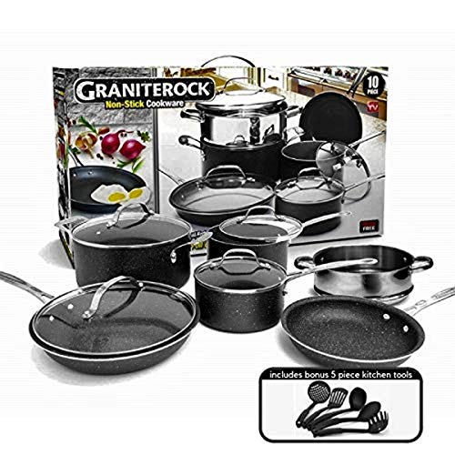 GRANITESTONE-2807-10-Piece-Non-Stick-Ultra-Durable-Mineral-Granite-Coated-Scratch-Proof-Cookware-Set-5-Piece-Utensil-Set