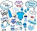 Dtzzou It’s A Boy Baby Shower Photo Booth Props 27pcs Funny DIY Kits Photo Mask for Baby Birthday Party
