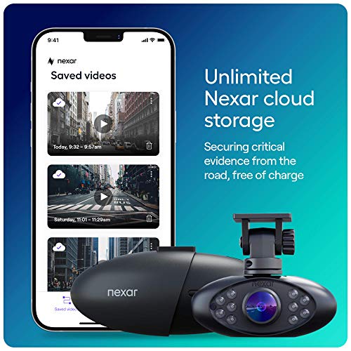 Nexar Pro Dual Dash Cam HD Front Dash Cam and Interior Car Security Camera Nexar Dash Cam