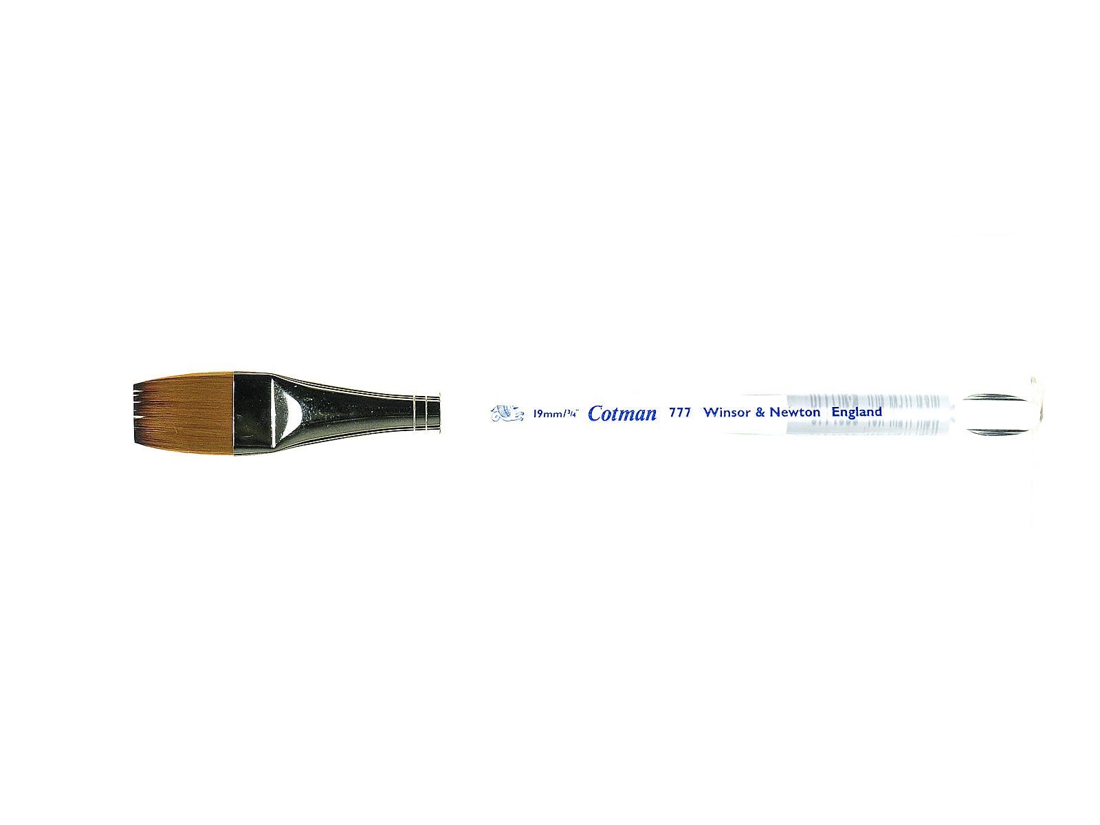 Winsor & Newton Series 777 Size 19mm Cotman Clear Handle Wash and One Stroke Brush