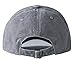 Edoneery Men Women Cotton Adjustable Washed Twill Low Profile Plain Baseball Cap Hat （Grey）