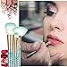 Maikoa Mermaid Makeup Brush 11PCS Makeup Foundation Eyeliner Blush Cosmetic Concealer Brush (Mermaid Colorful)