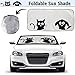 Window Shades for Car,2win2buy Folding Windshield Sun Shade Black Silver Auto One Piece, Pop-up Design Car Sun Shade. Reflective Silver Nylon Windshield Front Windscreen