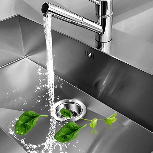 image for Kitchen Sink Strainer, Fu Store 2 Pieces Stainless Steel Sink Drains S