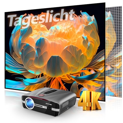 4K Projector UHD 2300 ANSI Daylight Projector Indoor Home Cinema HDR10 WiFi6 Bluetooth NFC Smart Android Projectors Auto Focus/Trapezoidal Correction HDMI ARC USB WLAN Streaming Apps Cinema Gaming