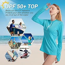 HISKYWIN Women's Long Sleeve UV Sun Protection Rash