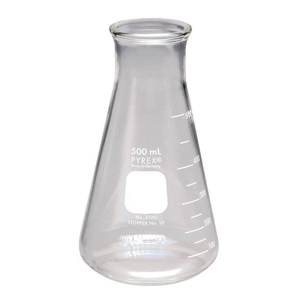 500 Ml Pack Of 6 Pyrex Narrow Mouth Erlenmeyer Flasks