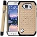 Style4U S6 Active Case, Galaxy S6 Active Case, Studded Rhinestone Crystal Bling Hybrid Armor Case Cover for Samsung Galaxy S6 Active **Does Not Fit Galaxy S6** with 1 Stylus [Gold/Black]