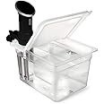 EVERIE Sous Vide Container 12 Quart EVC-12 with Collapsible Hinge Lid Compatible with Anova 800w 900w (Does Not Fit Nano or A
