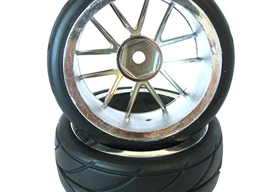 Redcat Racing Chrome Wheels and Tires, 2-Piece