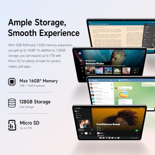 TECLAST P30T 120Hz Tablet 10" Android16, 2GHz 16GB+128GB with Case+Pen | Gemini AI, TF 5TB, Octa-Core, 5G WiFi, Widevine L1, GPS, GMS, OTG, 6000mAh