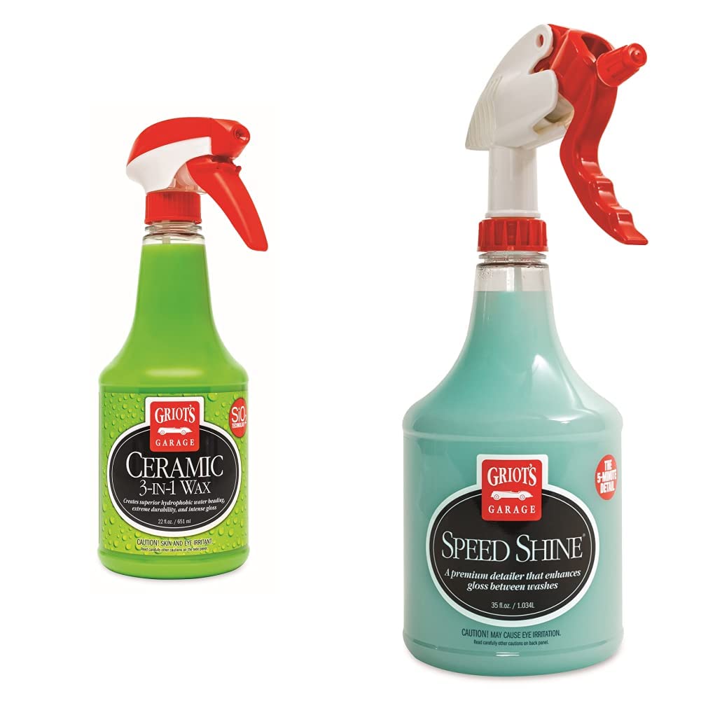 Griot's Garage 10978 3-in-1 Ceramic Wax 22oz & 11146 Speed Shine
