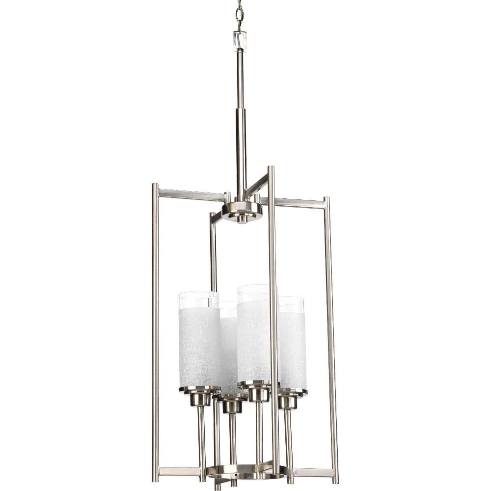 Best Progress Lighting 4-Light Brushed Nickel Foyer Pendant