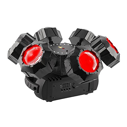 CHAUVET DJ Helicopter Q6 Multi-Effect Light w/SMD Strobe and Red/Green Laser on Rotation Base | Laser & Strobe Effects