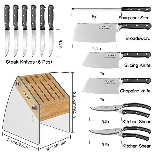 12 Slot Universal Kitchen Knife Block Without Knives, Knife Holder