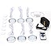 AIBOO LED Under Cabinet Lighting Dimmable with RF Remote Control, 6 LED Puck Lights, Total of 12W, for Kitchen Count Closet Wardrobe Lighting(Daylight White)
