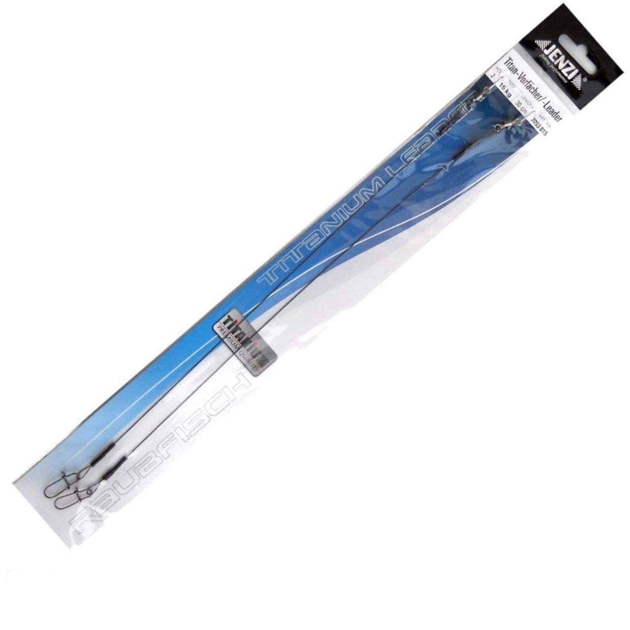 Jenzi Titanium Leader 30 cm Size:Tragkraft 15.0 kg, Fishing Accessories for Pike Fishing
