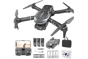 FLYVISTA Cool Mini Drone with Camera for Kids Adults Beginners, 1080P FPV Camera Remote Control Drone for Kids with 3 Batteries, One-Click Take Off/Landing, Altitude Hold, Headless Mode, 360° Flips, 3-Gear Speeds , Emergency Stop, Toys Gifts for Kids