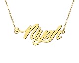 Aoloshow Necklace with Name Niyah for Womens 18k