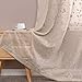 Sheer Curtains for Bedroom Flower Embroidery Voile Living Room Country Curtains Rustic Vintage Floral Embroidered Window Treatment Set Rod Pocket Pole Top 40 inch Wide 63 inch Long 2 Panels Taupe