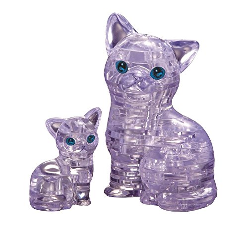 Original 3D Crystal Puzzle - Cat & Kitten Clear