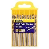 1/8" HSS Jobber Length Twist Drill Bits, Split Point, Pack of 10 PCS, by LU&MA, General Purpose for Wood, Plastic, Metal