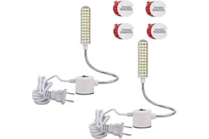 harmiey Sewing Machine Light (36LEDs) Gooseneck Work Light with Magnetic Mounting Base, White Soft Light for Lathes, Drill Presses, Workbenches (2PACK)