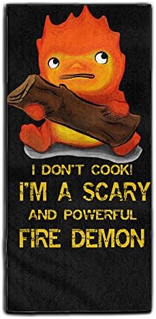 Studio Ghibli Howl's Moving Castle Calcifer Seamless Outdoor Beauty Towel One Size