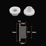 sourcing map 30pcs Nylon Flanged Sleeve Bushings 3mm Bore 3.6mm OD 2.8mm Length view 2