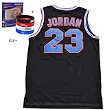 Jordan 23 Black Space Jam Men Size Jersey Basketball Jersey Include Free Themed Wristbands Gift