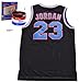 Jordan 23 Black Space Jam Men Size Jersey Basketball Jersey Include Free Themed Wristbands Gift (Black, M)