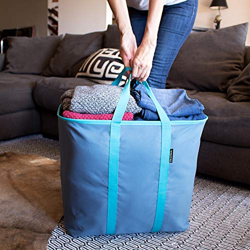 CleverMade Collapsible Laundry Basket, Large Foldable Clothes Hamper Bag, SnapBasket