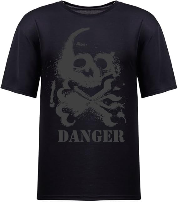 Amazon メンズのための15年のファッションの新しいスカルブラックtシャツ Tシャツ カットソー 通販