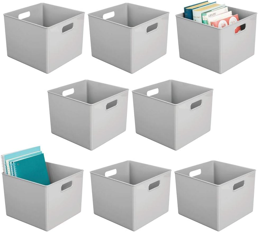 mDesign Plastic Home Storage Organizer Bin for Cube