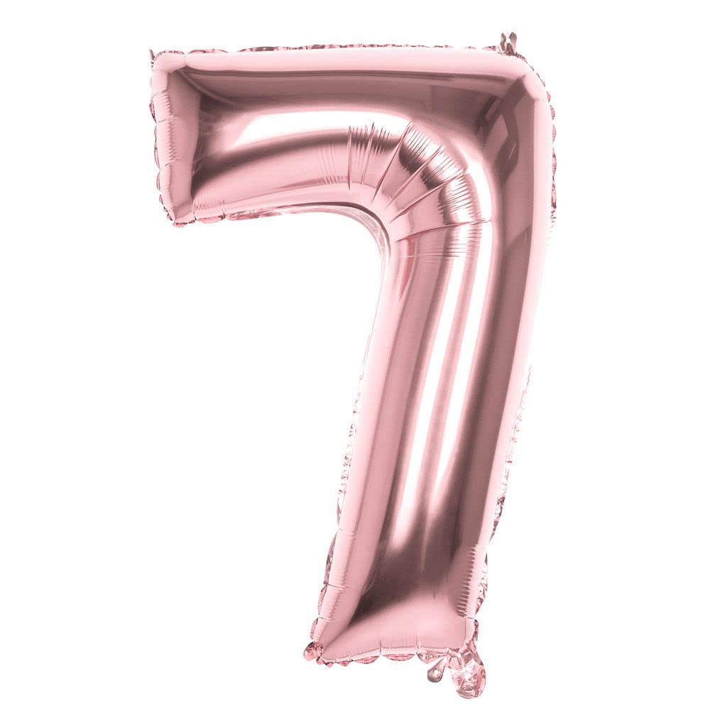 Boland 22047 Foil Balloon Number '7 Rose Gold 86 cm