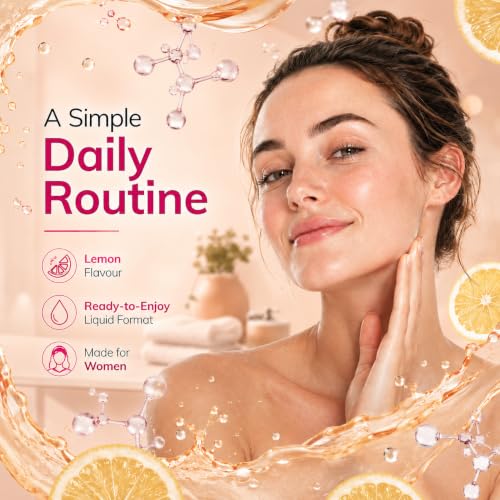 Multi Collagen Liquid Supplements for Women Men, Travel Sachets, 30 sachets | Hydrolyzed Bovine & Marine Blend, Types I, II, III, IV & V, With Vitamin C & Biotin, Halal Certified , Peptides 3000mg